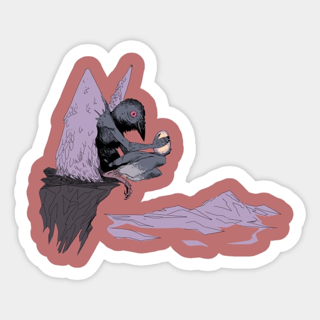 Bird Person Sticker by Edling_artwork